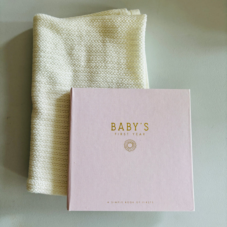 Luxury Baby Book + Blanket