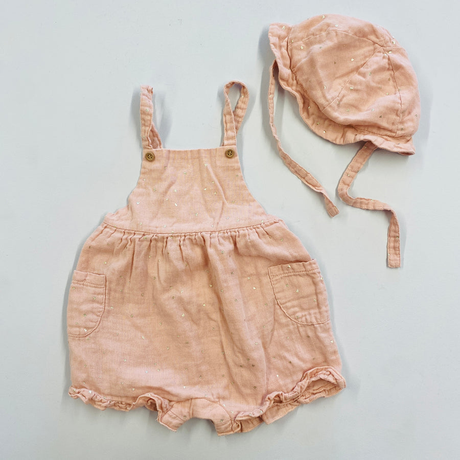 Cotton Romper + Hat | 18mos