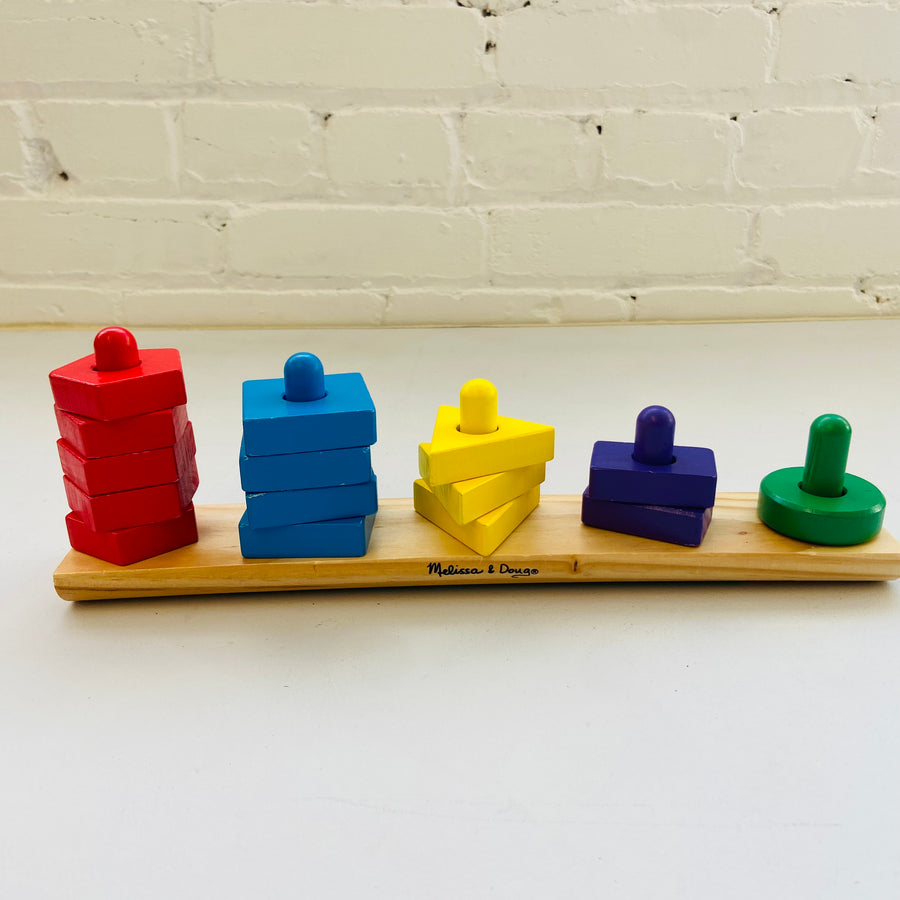 Wooden Shapes Stack & Sort Puzzle