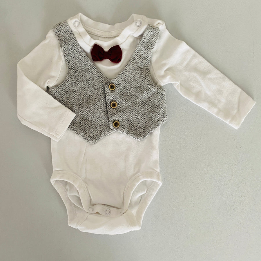 Vest + Bowtie Bodysuit | 2-4mos