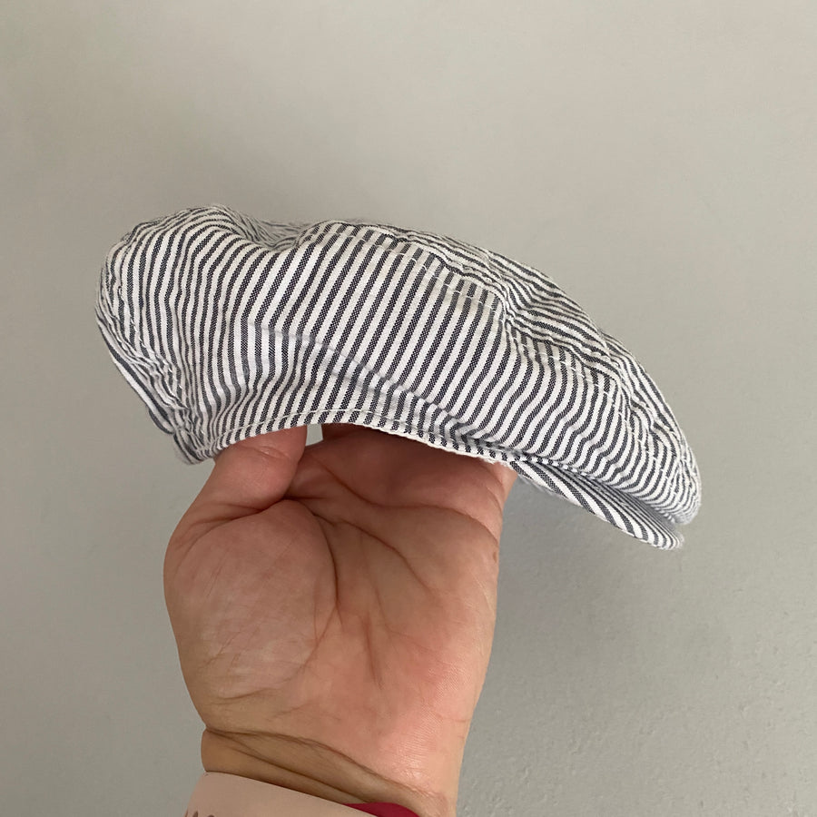 Striped Flat Cap | 0-6mos