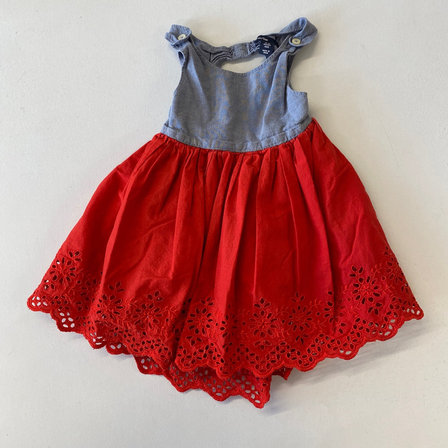 Chambray + Red Dress | 18-24mos