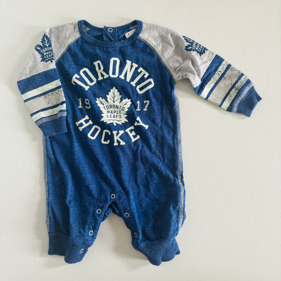 Maple Leafs Romper | 0-3mos