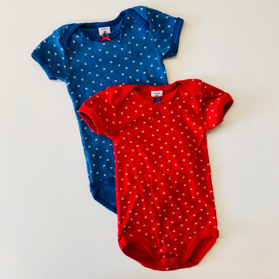 2pck Cotton Bodysuits | 24mos
