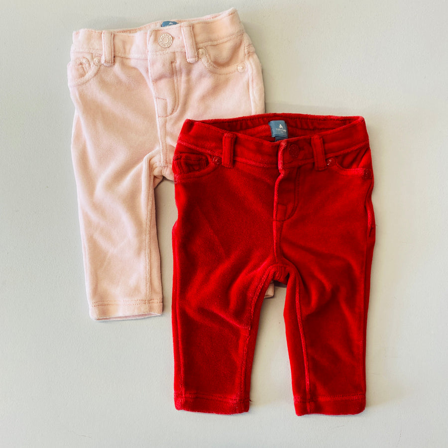 2pck Velour Leggings | 3-6mos