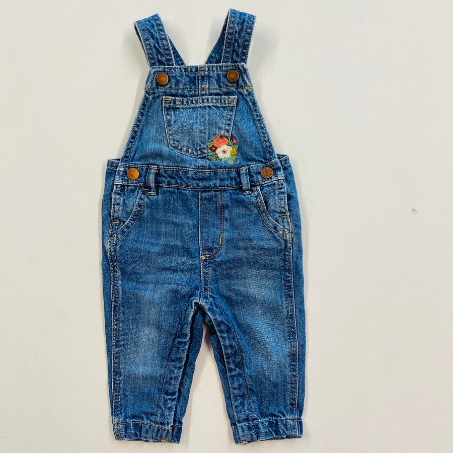 Embroidered Overalls | 6-12mos