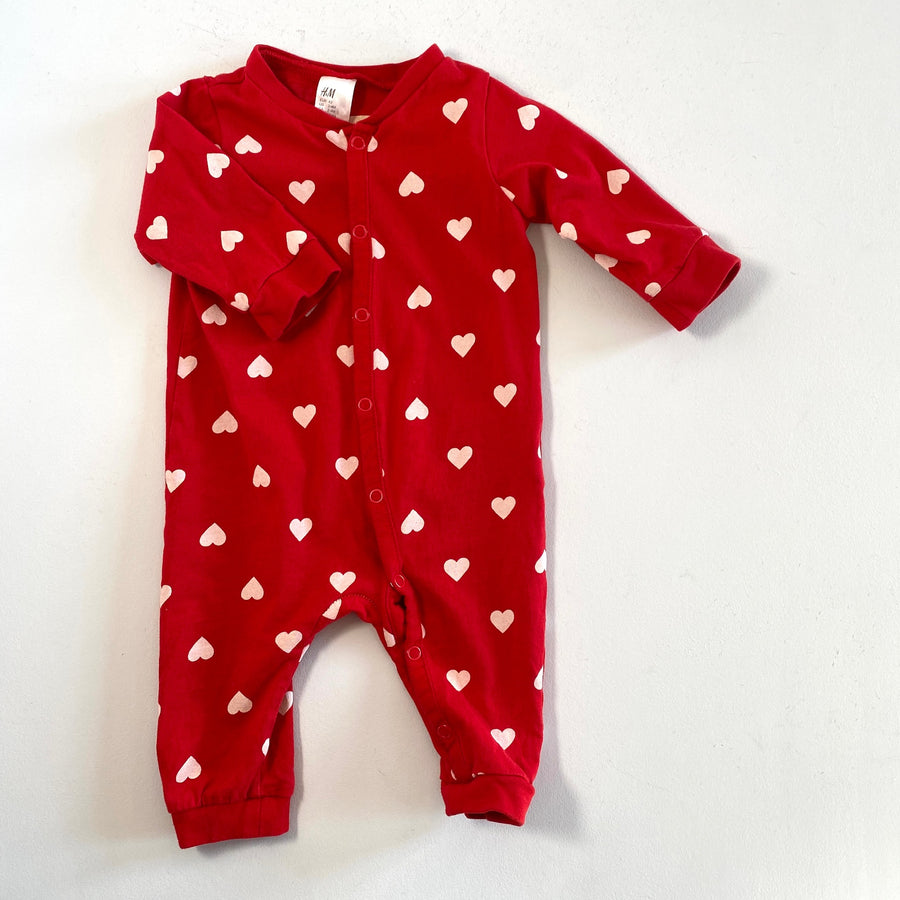 Heart Playsuit | 2-4mos