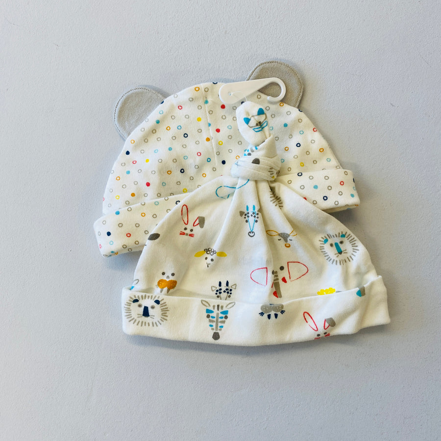 2pck Hats | 0-3mos