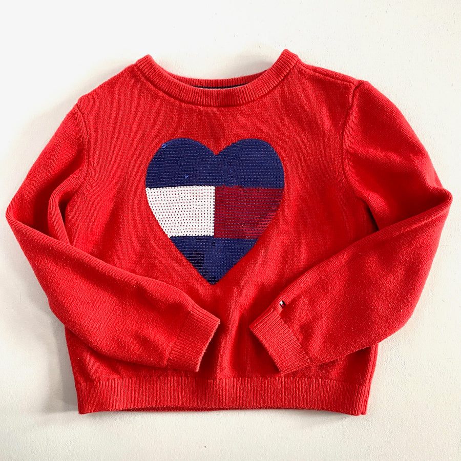 Sequin Heart Sweater | 6-7 Youth