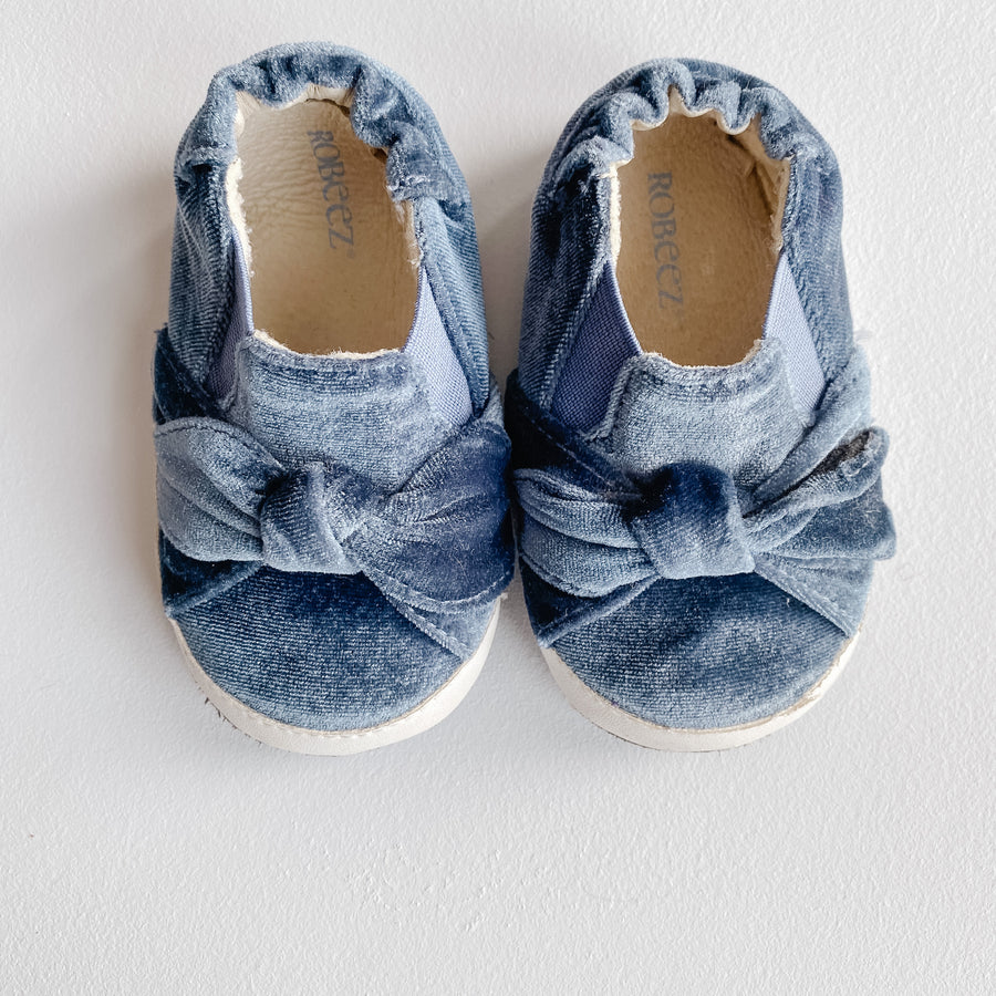 Blue Velvet Soft Shoes | 12-18mos
