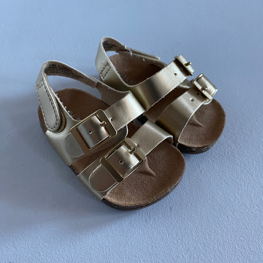 Gold Sandals | 0-3mos