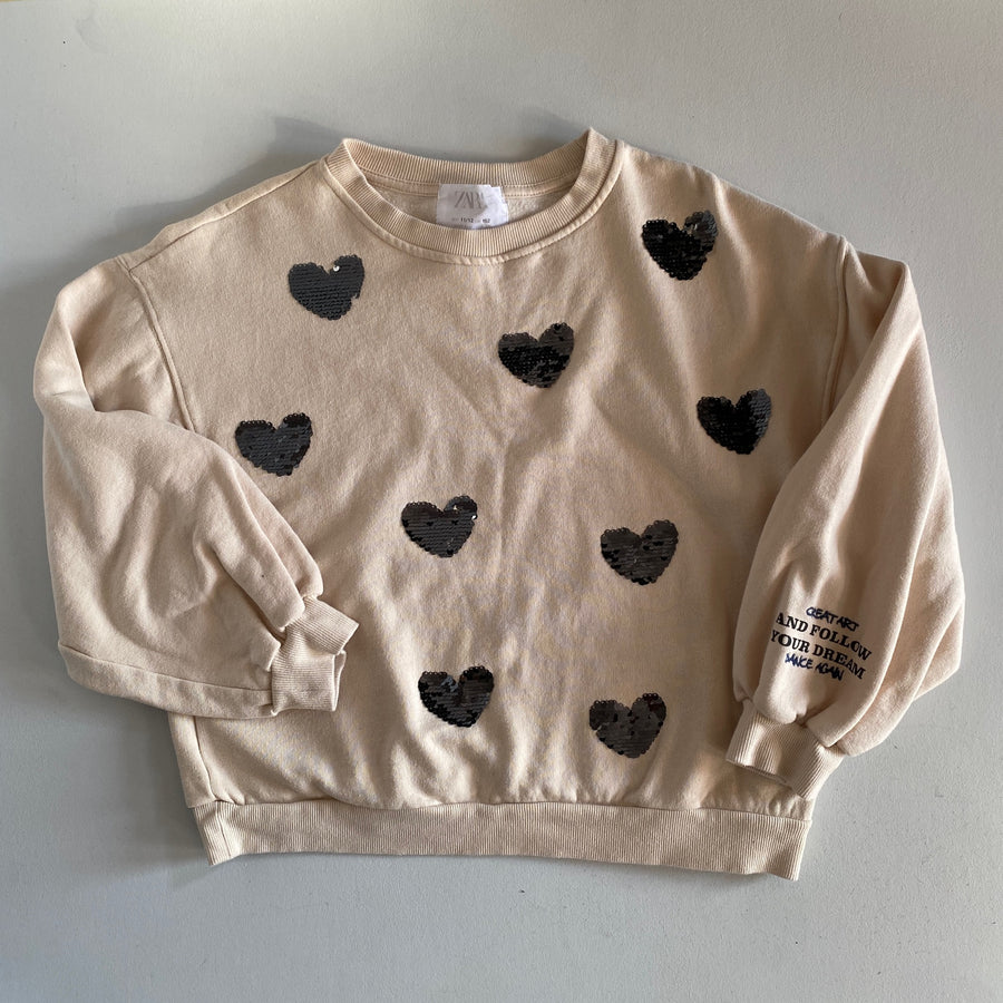 Sequin Heart Sweatshirt | 11-12 Youth