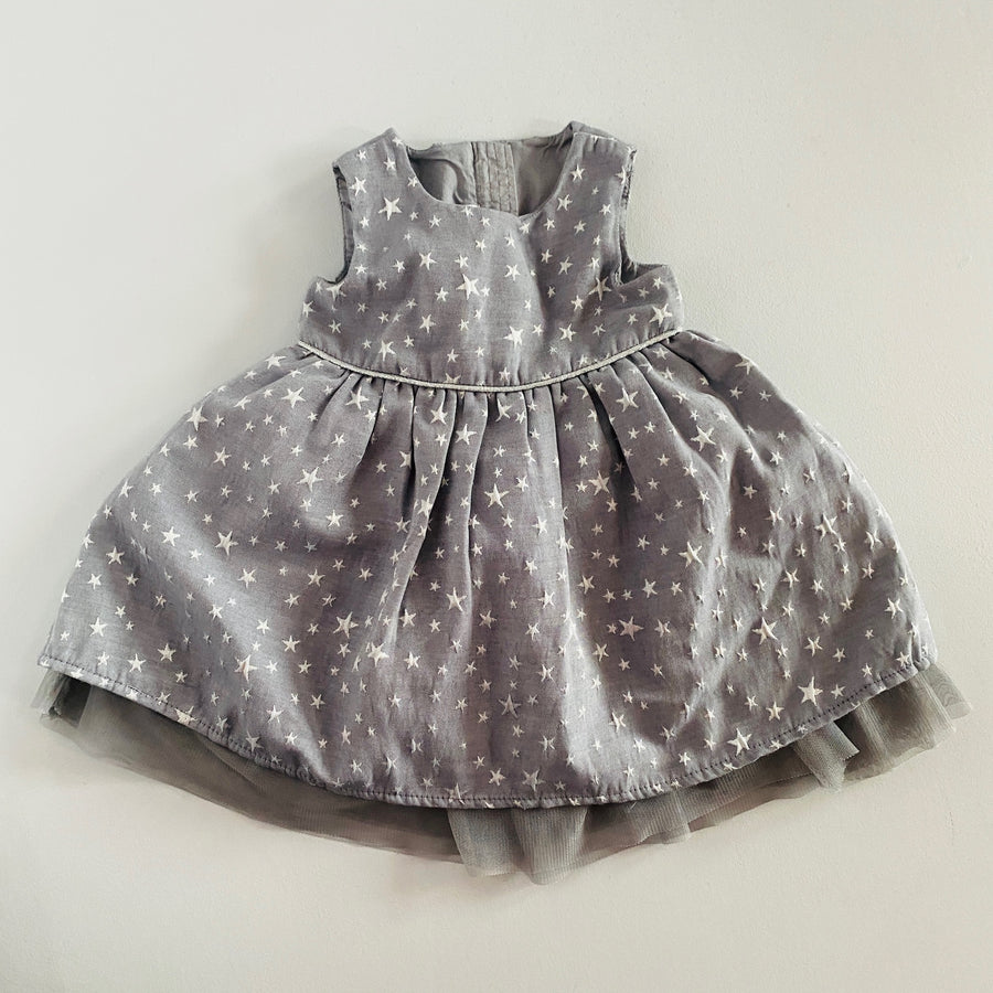 Silver Star Dress | 6-9mos