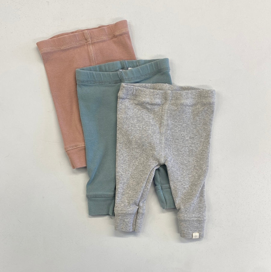 3pc Ribbed Leggings | 1-3mos