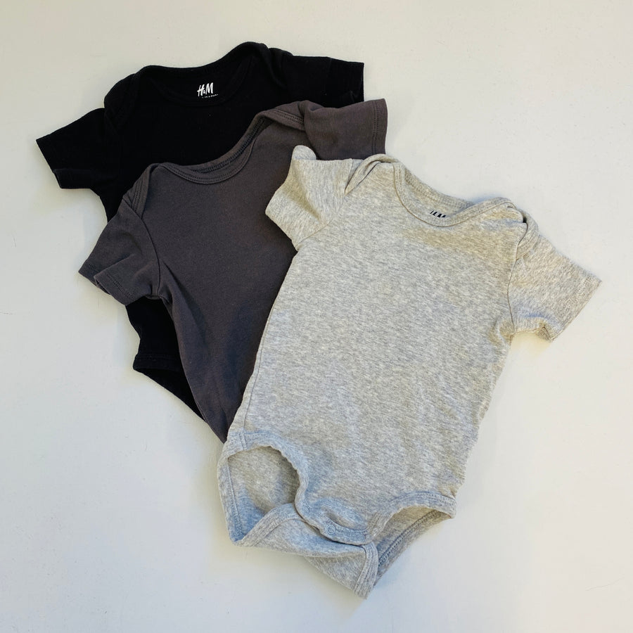 3pck Cotton Bodysuits | 6-9mos