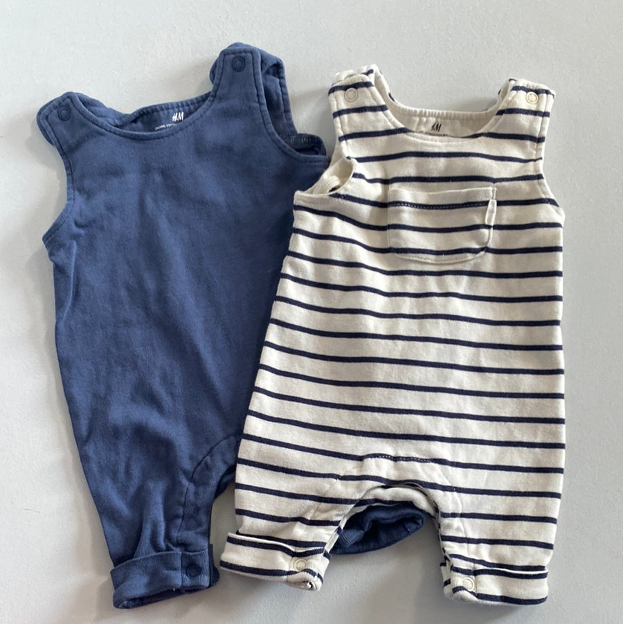 2pck Playsuits | 0-1mos