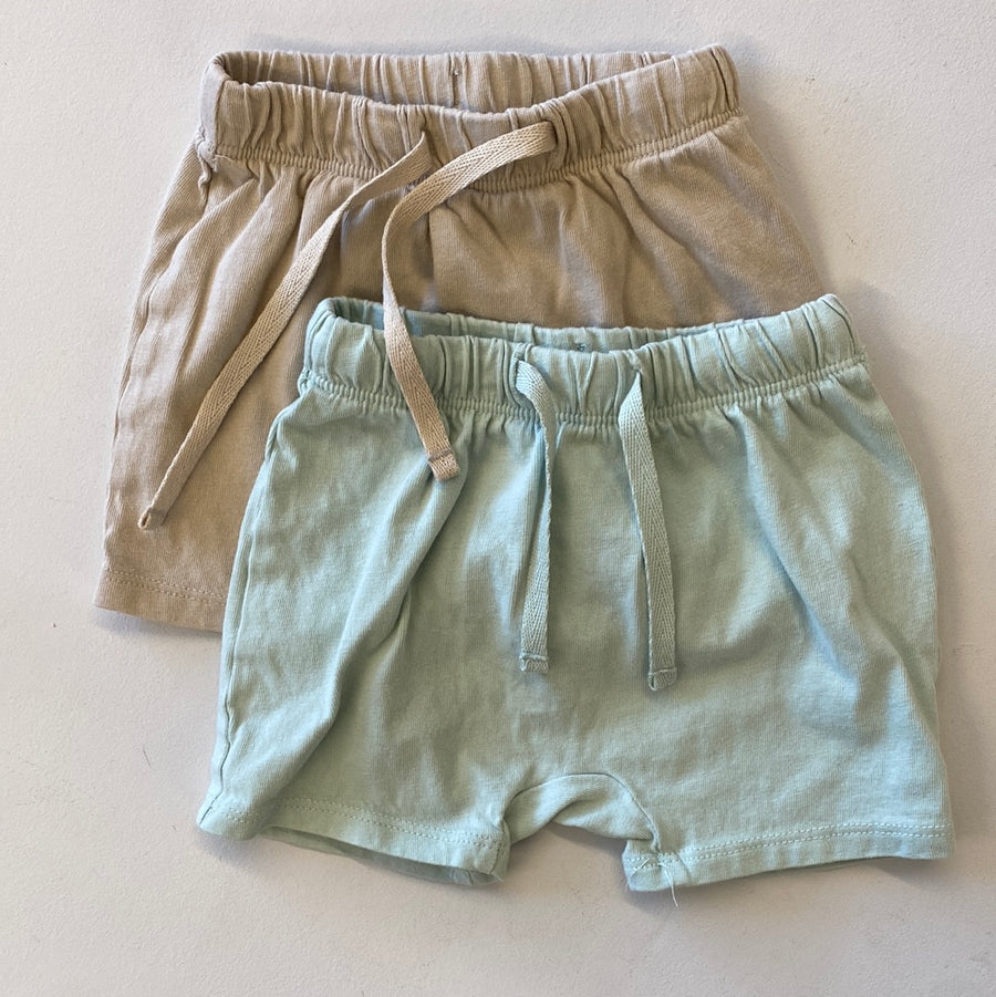 2pck Cotton Shorts | 6-9mos