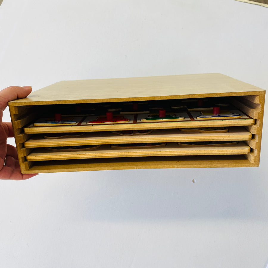 Wooden Puzzles + Storage