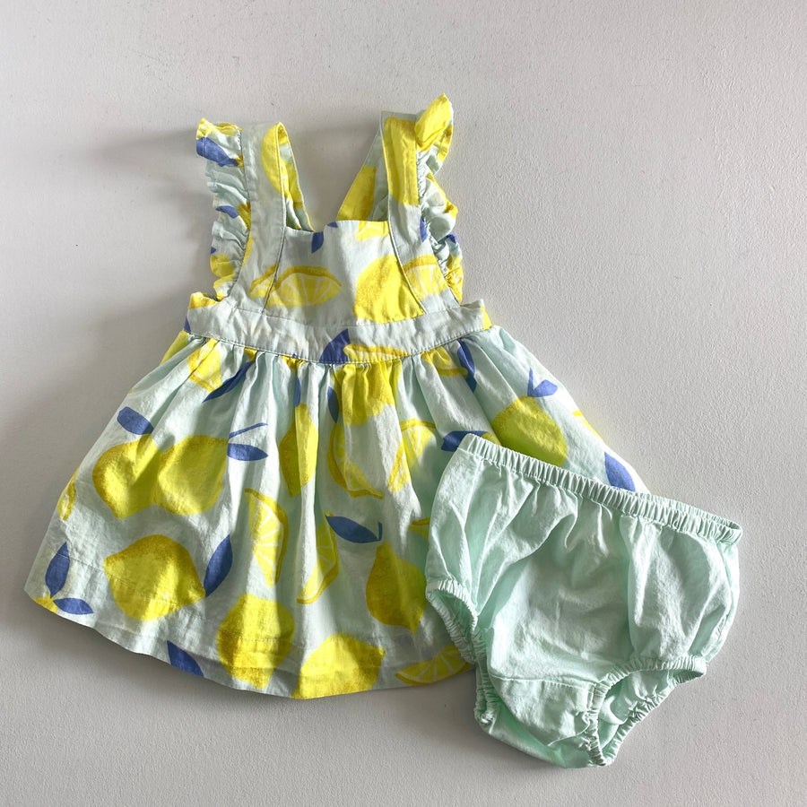Lemon Dress + Bloomers | 6-12mos